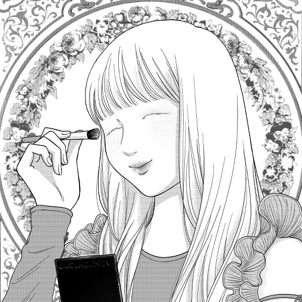 当麻ゆいこ「顔に色を塗る」